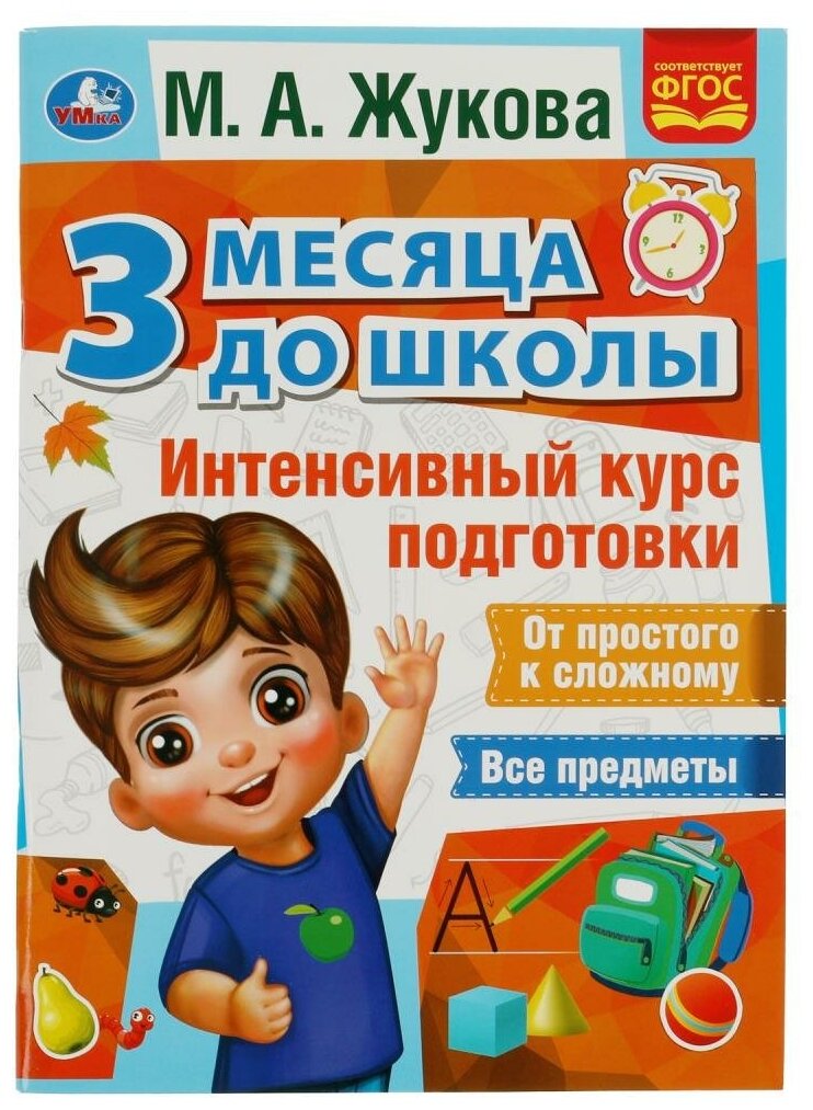 Книга 3 месяца до школы М.А.Жукова в ассортименте (дизайн по наличию) - фото №1