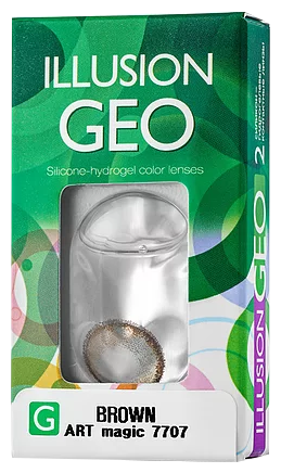 ILLUSION цветные контактные линзы Geo (2 шт.) 8.6 0.0 Magic brown