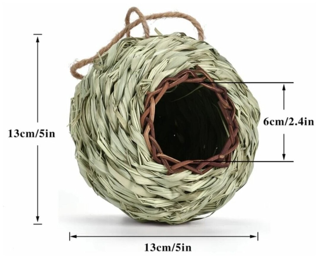 Дом гнездо для птиц (попугаи, канарейки, амадины,щеглы) 13*13 - фотография № 13