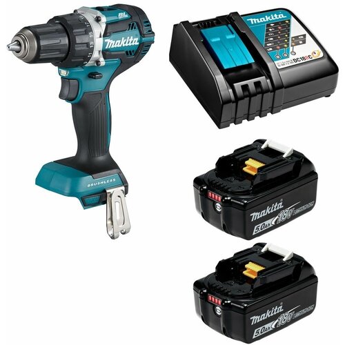 Дрель-шуруповерт аккумуляторная 54Нм 18В LXT Li-Ion 2x5Ач зу Makita DDF484RTE 3173000₽
