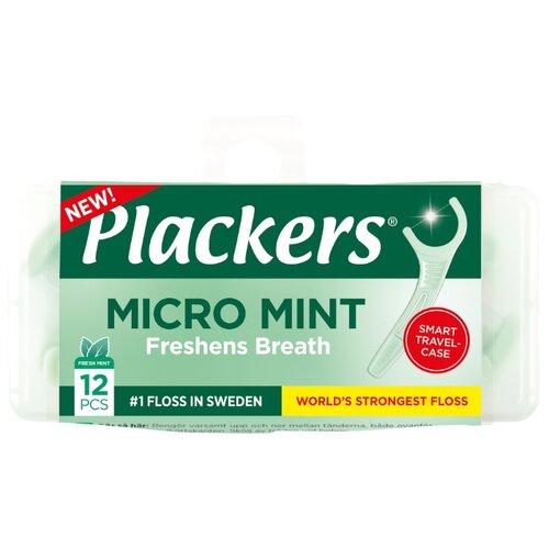 Флоссеры Plackers Micro Mint Travel Case (12 шт