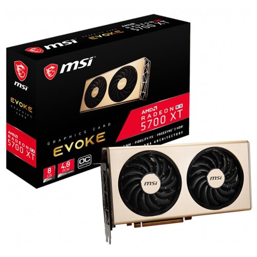 фото Видеокарта MSI Radeon RX 5700 XT 1690MHz PCI-E 4.0 8192MB 14000MHz 256 bit 3xDisplayPort HDMI HDCP EVOKE OC Retail