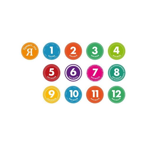 STICK`nCLICK Набор стикеров 13 штук 10 см Цветная история 83031