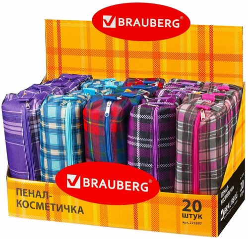 BRAUBERG Пенал Шотландия, 223897, 20 шт., многоцветный