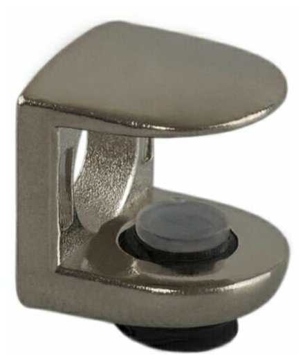 Комплект 20 шт Полкодержатель для стеклянной полки толщиной 5-9мм, никель - фотография № 2