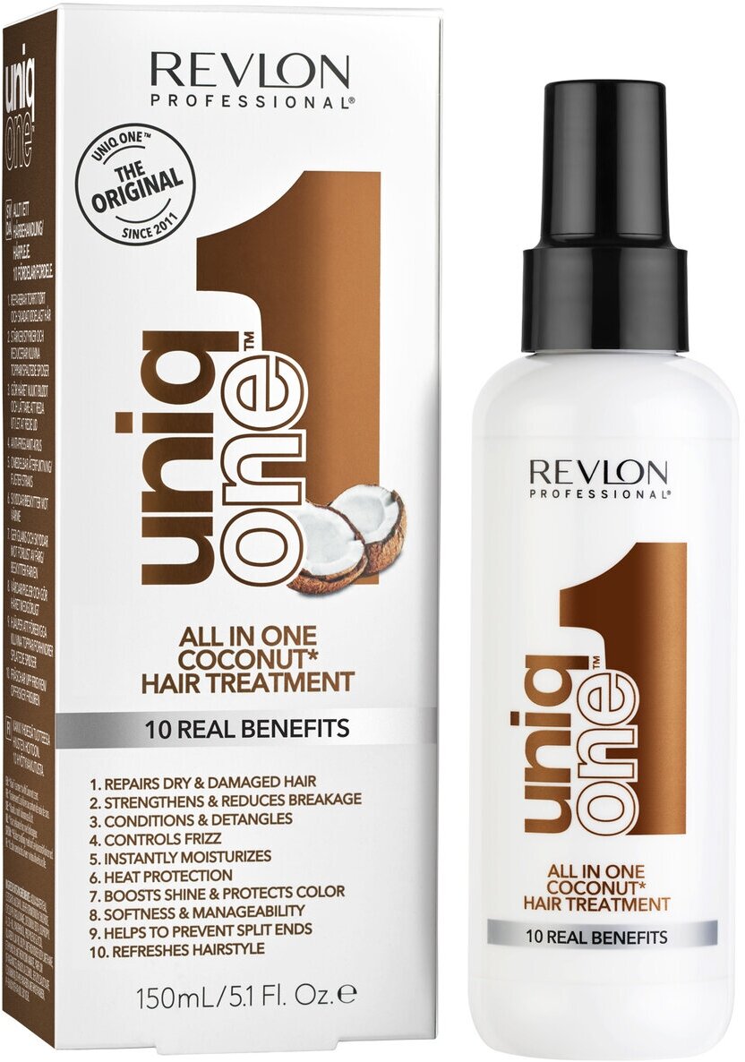 Revlon Professional Uniq One Спрей-маска для ухода за волосами с ароматом кокоса Hair Treatment Coconut 150 мл