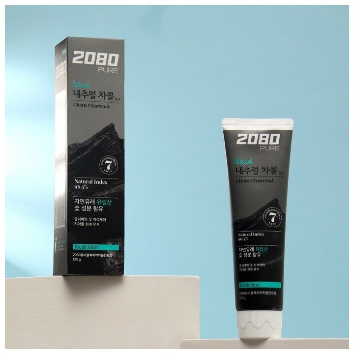 Отбеливающая зубная паста с древесным углём Black Clean Charcoal, 120 г Kerasys - фото №5