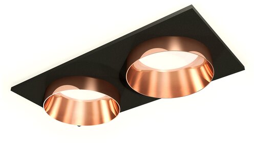 Встраиваемый светильник XC6526025 SBK/PPG черный песок/золото розовое полированное MR16 GU5.3 (C6526, N6135)