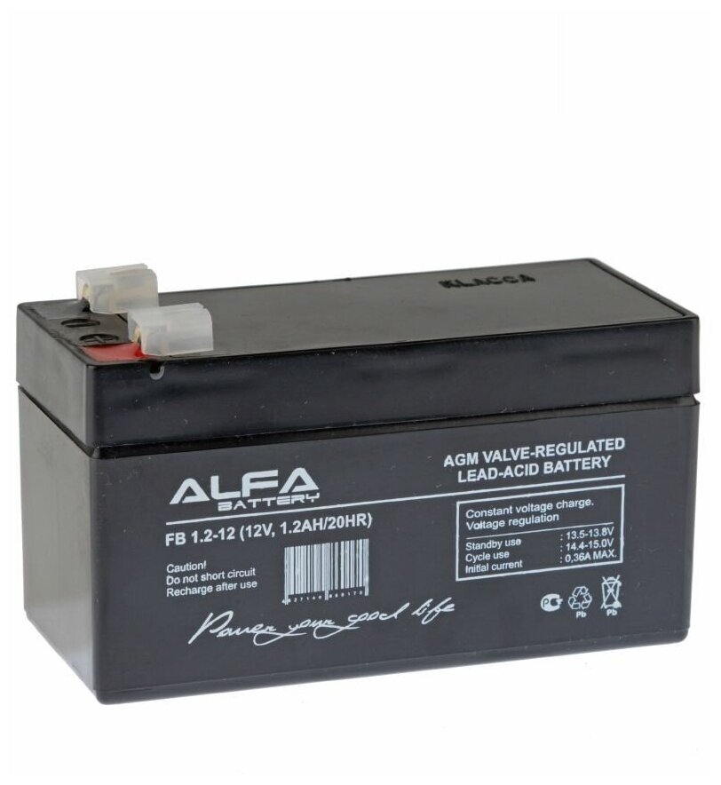Аккумуляторная батарея ALFA Battery FB 1.2-12 12В 1.2 А·ч