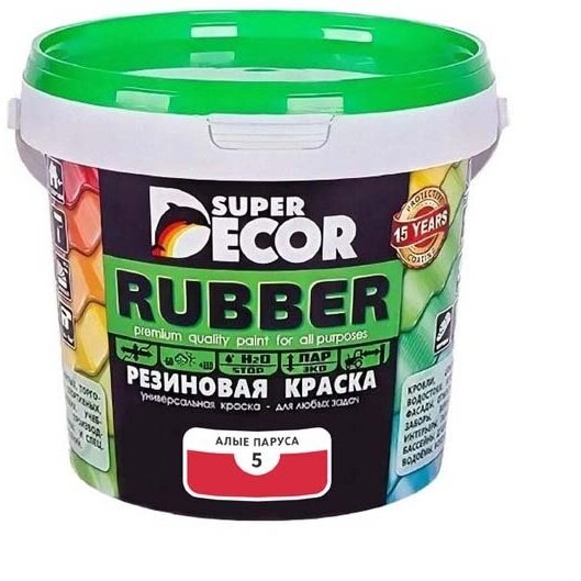 Резиновая краска Super Decor Rubber №05 Алые паруса 1 кг