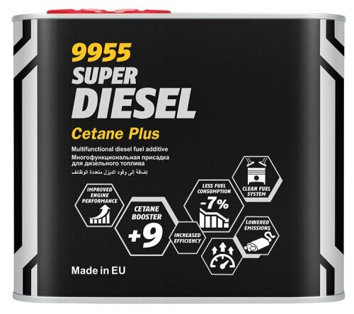Тюнинговая Добавка / Super Diesel Cetane Plus (500ml) Mannol 9955 MANNOL арт. 9955
