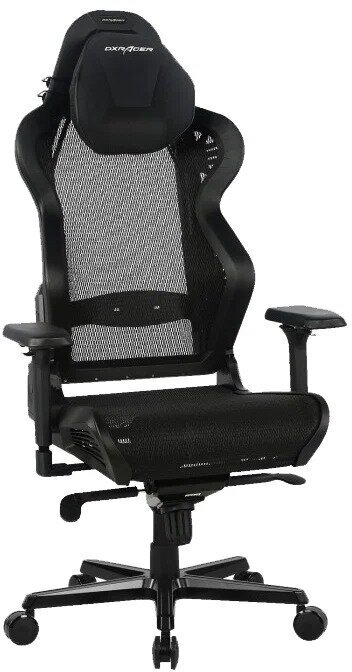 Компьютерное кресло DXRacer AIR/D7200 игровое, обивка: искусственная кожа/текстиль, цвет: черный