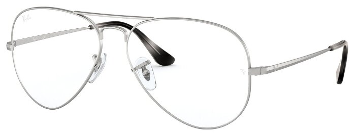 ray ban matte silver aviator