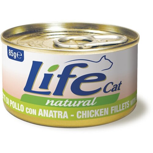 Lifecat chicken with duck консервы для кошек курица с уткой в бульоне 12шт х 85гр