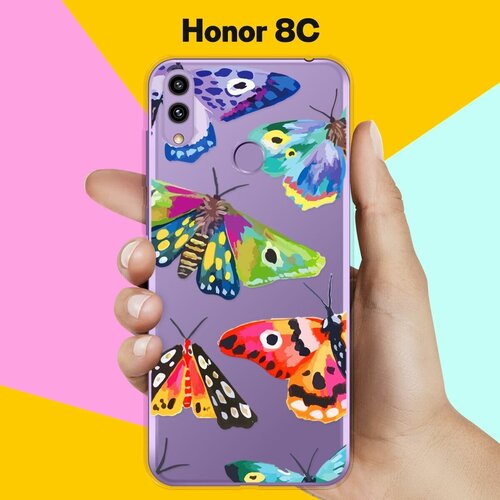 Силиконовый чехол на Honor 8С Бабочки / для Хонор 8Ц силиконовый чехол на honor 8с ежики для хонор 8ц