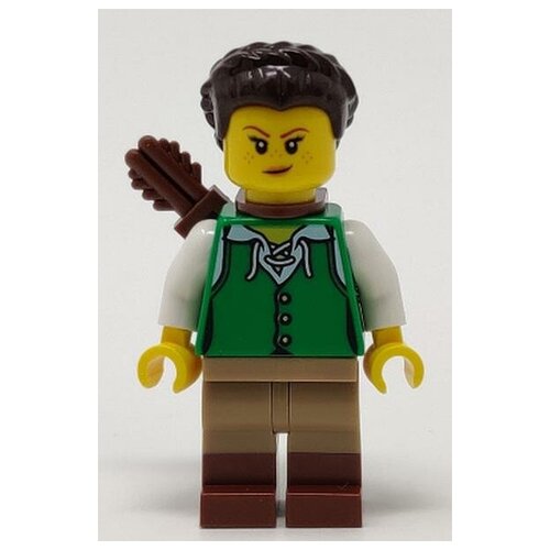 Минифигурка Лего Lego idea083 Archer - Female, Green Tunic, Quiver