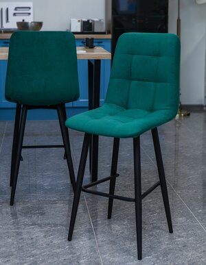 Стул полубарный/стул полубарный для кухни/цвет зеленый/полу барный лофт/2шт