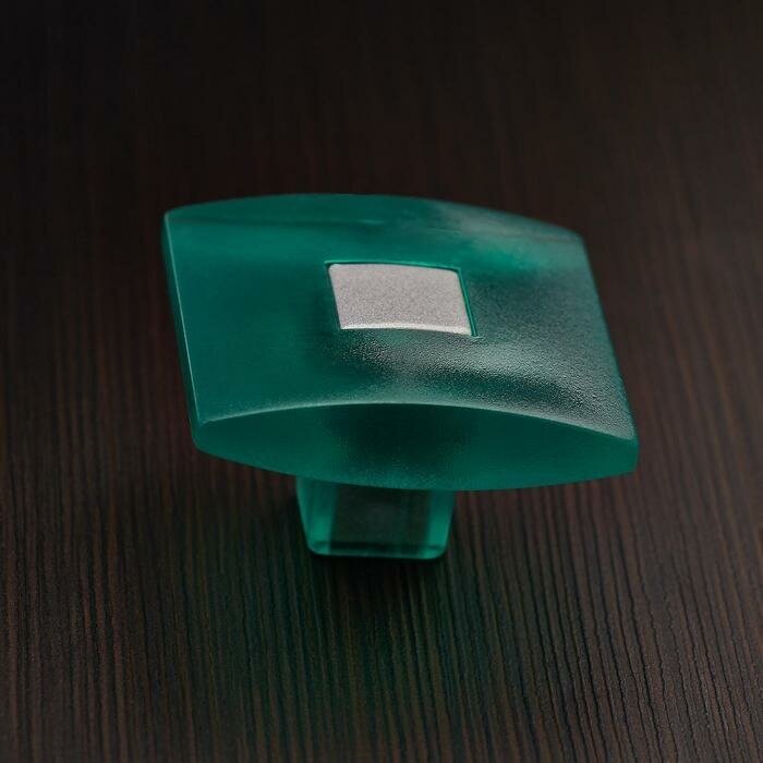 Ручка кнопка PLASTIC 003, пластиковая, зеленая - фотография № 4