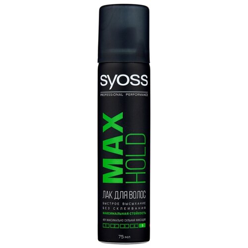 фото Syoss Лак для волос Max hold, экстрасильная фиксация, 75 мл