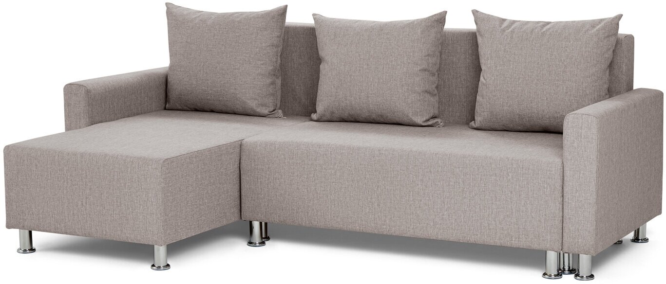 Угловой диван-кровать Hoff Каир,220х80х135 см, цвет мокко, с универсальным углом