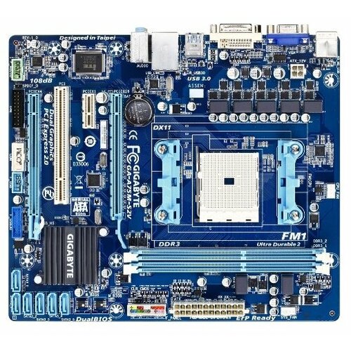 Материнская плата GIGABYTE GA-A75M-S2V rev1.0 Socket FM1 AMD A752xPCI-E+Dsub+DVI+GbLAN SATA RA