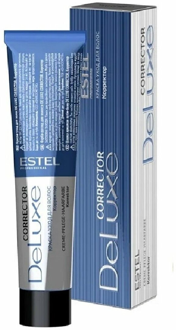 ESTEL De Luxe Corrector краска-уход для волос, 0/00A аммиачный, 60 мл