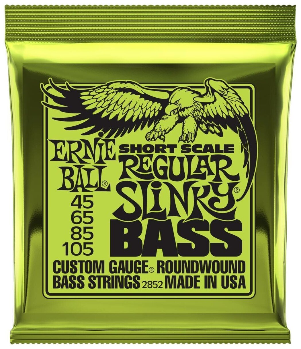 ERNIE BALL 2852 Nickel Wound Short Scale Slinky Regular 50-105 Струны для бас-гитары