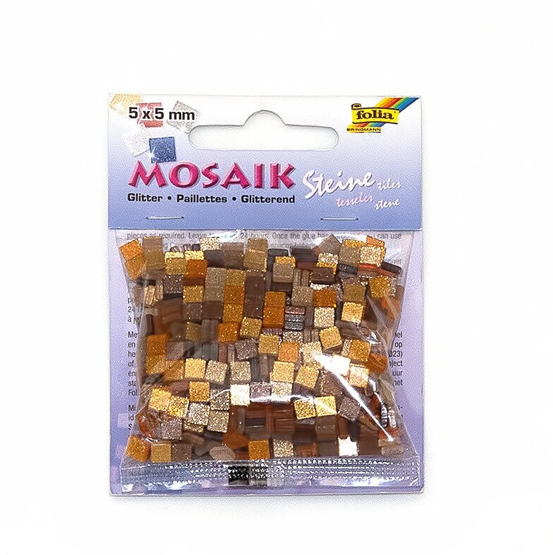 Folia Мозаика Тонированная с блестками 5 x 5 мм 700 шт. оттенки коричневого 61104