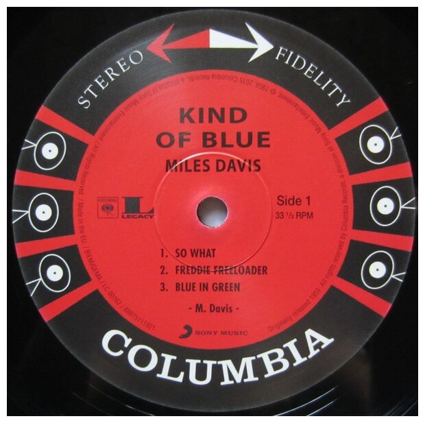 KIND OF BLUE Виниловая пластинка Sony Music - фото №2