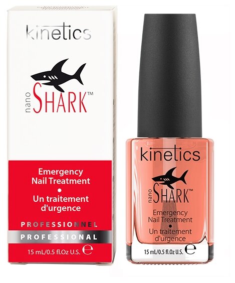 Kinetics Nail Care Nano Shark - Кинетикс Нейл Кэйр Мгновенная скорая помощь для сильно поврежденных ногтей "Акула", 15 мл -