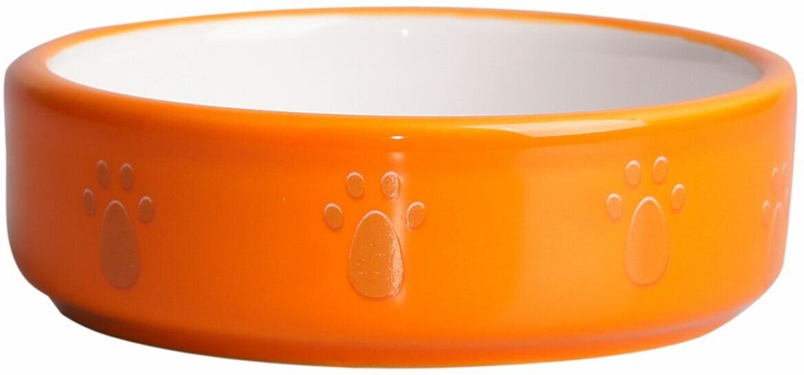 Миска Mr.Kranch керамическая для грызунов Оранжевая с морковью, 70 мл - фотография № 3