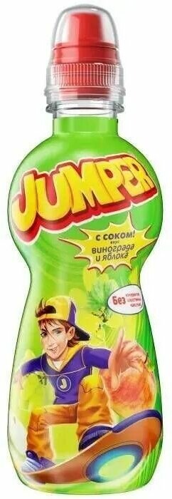 Jumper со вкусом винограда и яблока, негазированный фруктово-ягодный напиток с соком 0,33 л. Х 12 шт. - фотография № 3