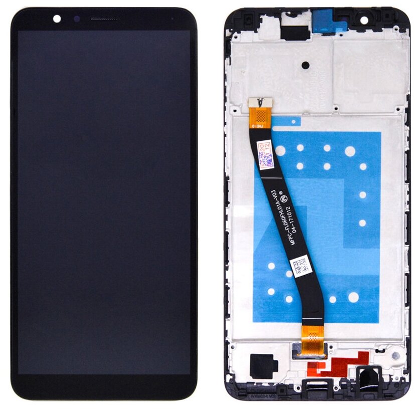 Дисплей Huawei Honor 7X/Mate SE (BND-L21/BND-L34) в рамке (черный)