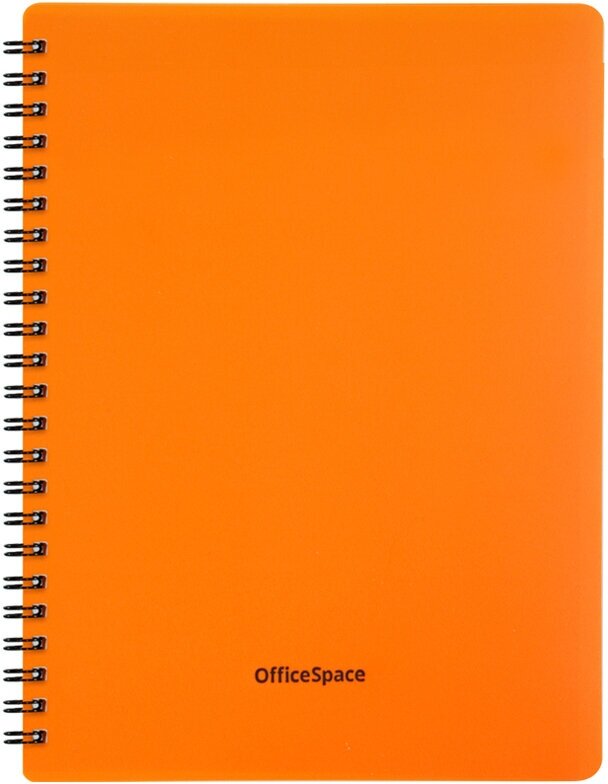 Тетрадь OfficeSpace Neon Оранжевая клетка 48л - фото №1
