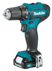 Аккумуляторная дрель-шуруповерт Makita DF333DWYE4, 12 В, 1.5 А·ч х2, кейс, набор бит