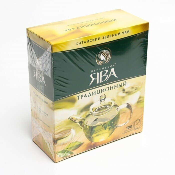Чай принцесса ЯВА, зеленый, 100 пакетиков с ярлычками по 2 г, 0880-18 - фотография № 5