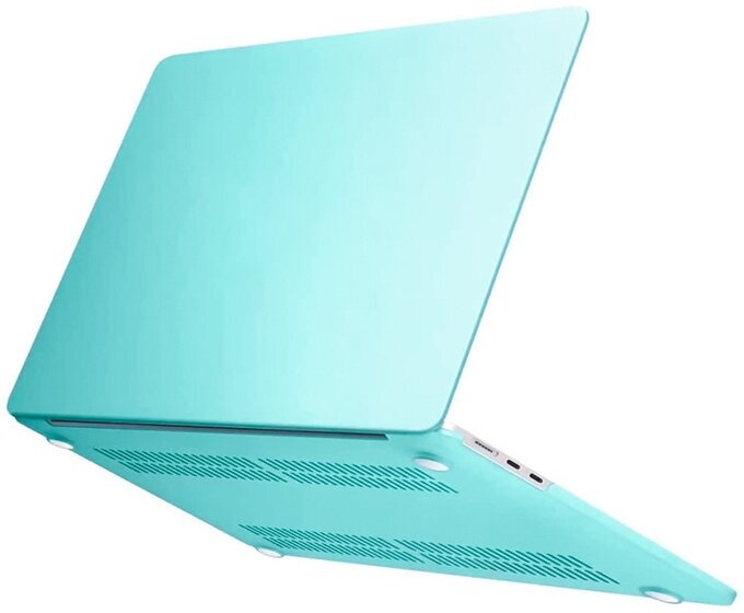 Чехол для MacBook Air 13.6 2022 2023 2024 M3 A3113 M2 A2681 Hard Shell Case цвет тиффани