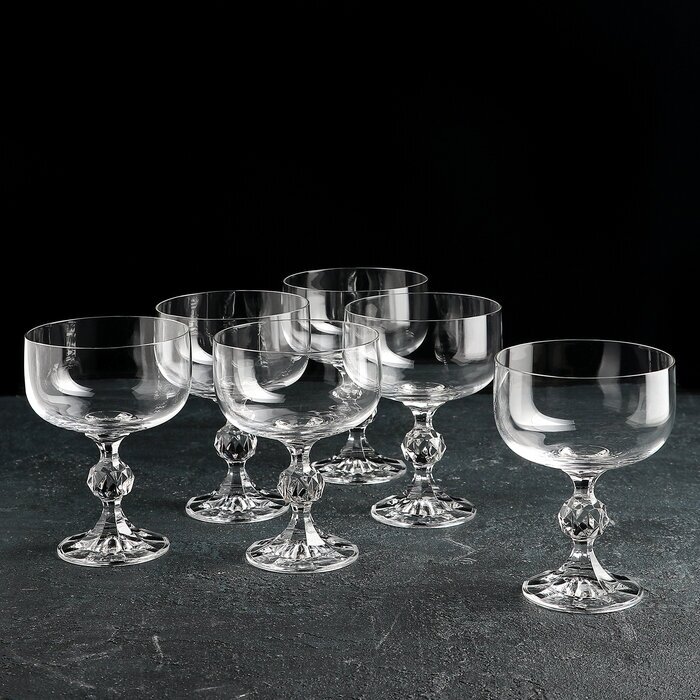 Набор бокалов для шампанского Bohemia Crystal "Клаудия", 200 мл, 6 шт