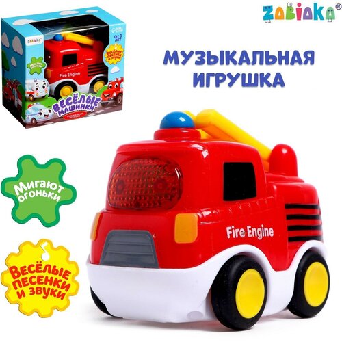 Музыкальная игрушка «Пожарная машина», звук, свет, цвет красный музыкальная игрушка пожарная машина звук свет цвет красный 1 шт