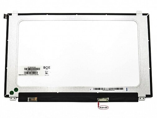 Матрица 15.6", 1366x768, LED, 30 pins EDP, SLIM, уши вверх/вниз, Матовая, P/N: N156BGA-EA3, NT156WHM