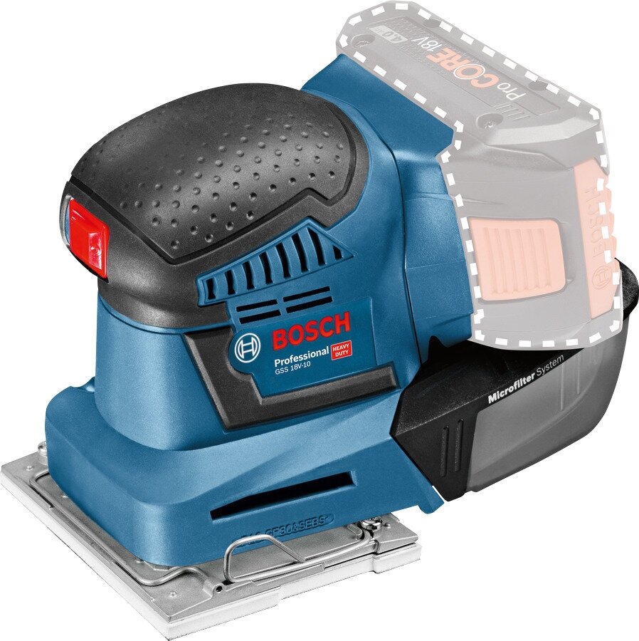 Шлифмашина аккумуляторная вибрационная BOSCH PRO Bosch GSS 18V-10