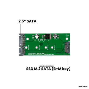 Фото Адаптер-переходник для установки SSD M.2 SATA (B+M key) в разъем 2.5