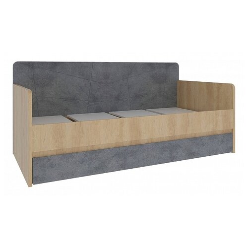 Кровать Stolline Киото СТЛ33909 односпальная размер ДхШ 1965х945 см спальное место ДхШ 190х90 см цвет дуб небраскабетон темный 28621₽