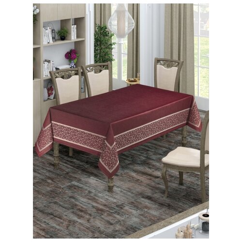 фото Do & co скатерть algar цвет: бордовый br23398 (160х220 см)