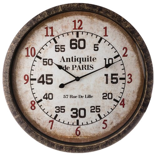 фото Часы настенные кварцевые lefard "antiquite de paris", диаметр 67 см (220-395)