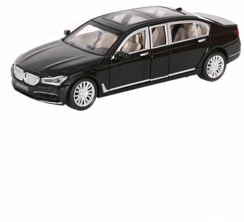 Машина инерционная MX 33441 BMW 760Li Limousine свет и звук черный 1:24