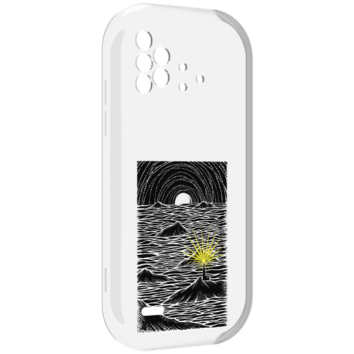Чехол MyPads маяк в черно белом море для UMIDIGI Bison X10 / X10 Pro задняя-панель-накладка-бампер