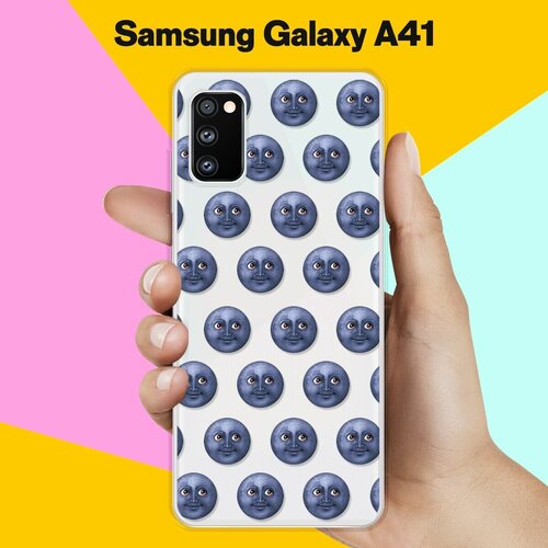 Силиконовый чехол Луна на Samsung Galaxy A41 силиконовый чехол на samsung galaxy a41 самсунг галакси а41 корги следуй за мной прозрачный