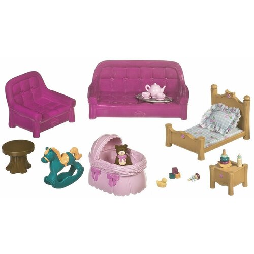 Игровой набор мебели Li'l Woodzeez Гостиная и детская игровой набор li l woodzeez семья овечек большая
