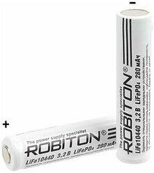 Аккумулятор ROBITON LiFe10440 280мАч без защиты PK1